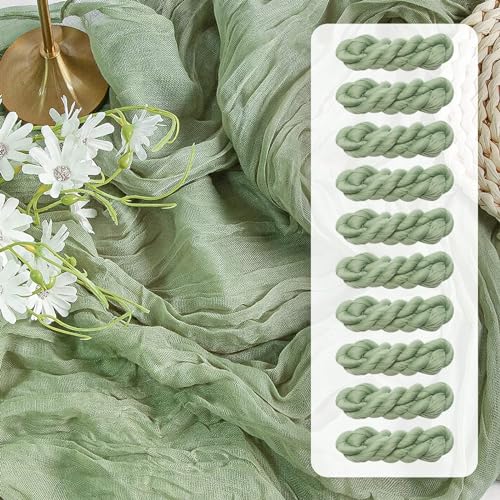 3 Pack Dusty Blue Gauze Table Runner 35x120 Inches U279036