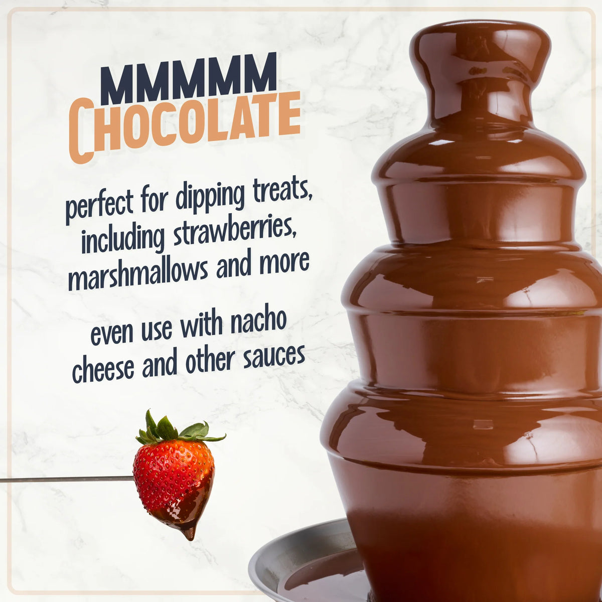 4-Tier Stainless Steel Chocolate Fondue Fountain I4278