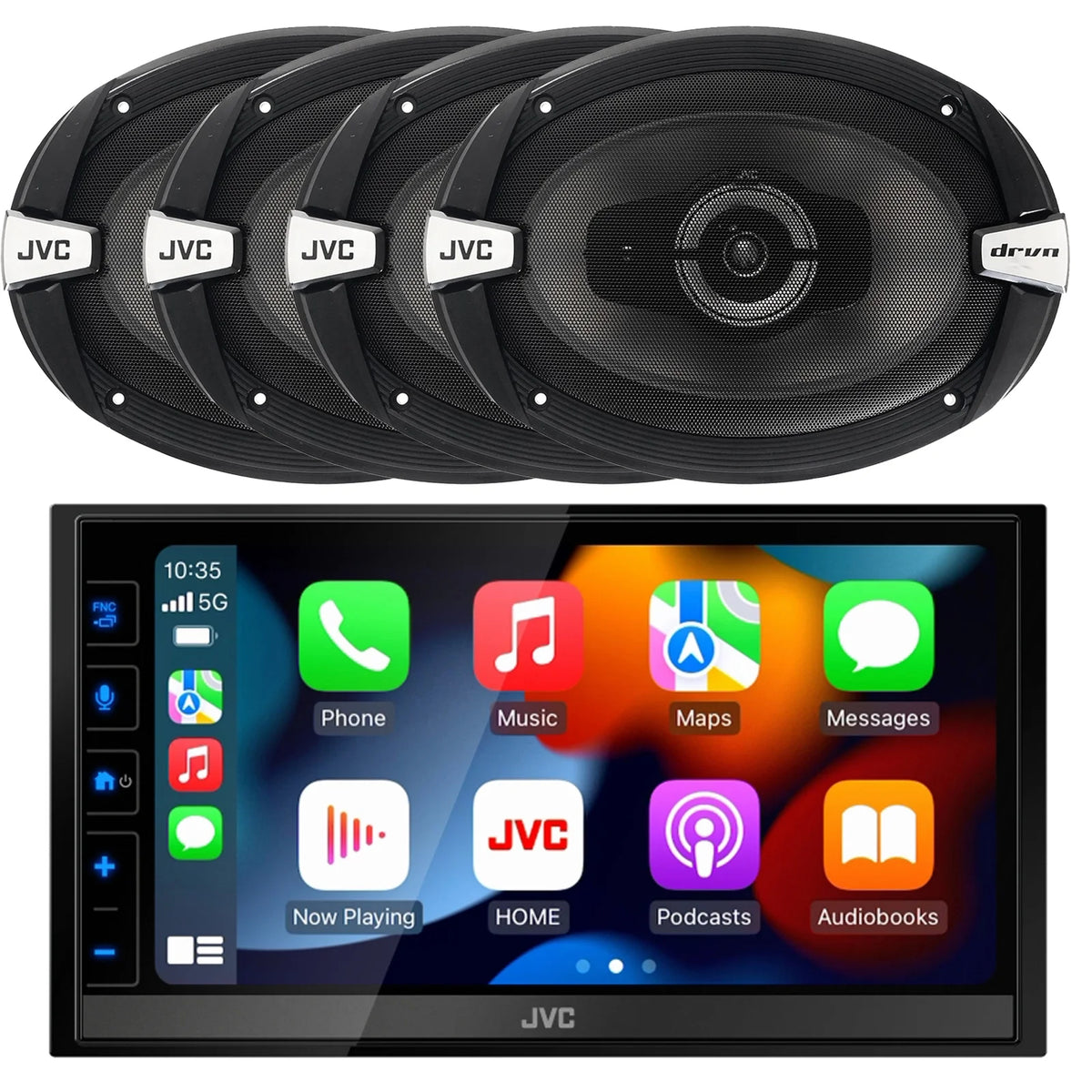 6.8" Touch Screen Car Stereo with 6x9" 3-Way Speakers E49968