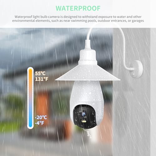 5G Light Bulb Security Camera with Auto Tracking C356