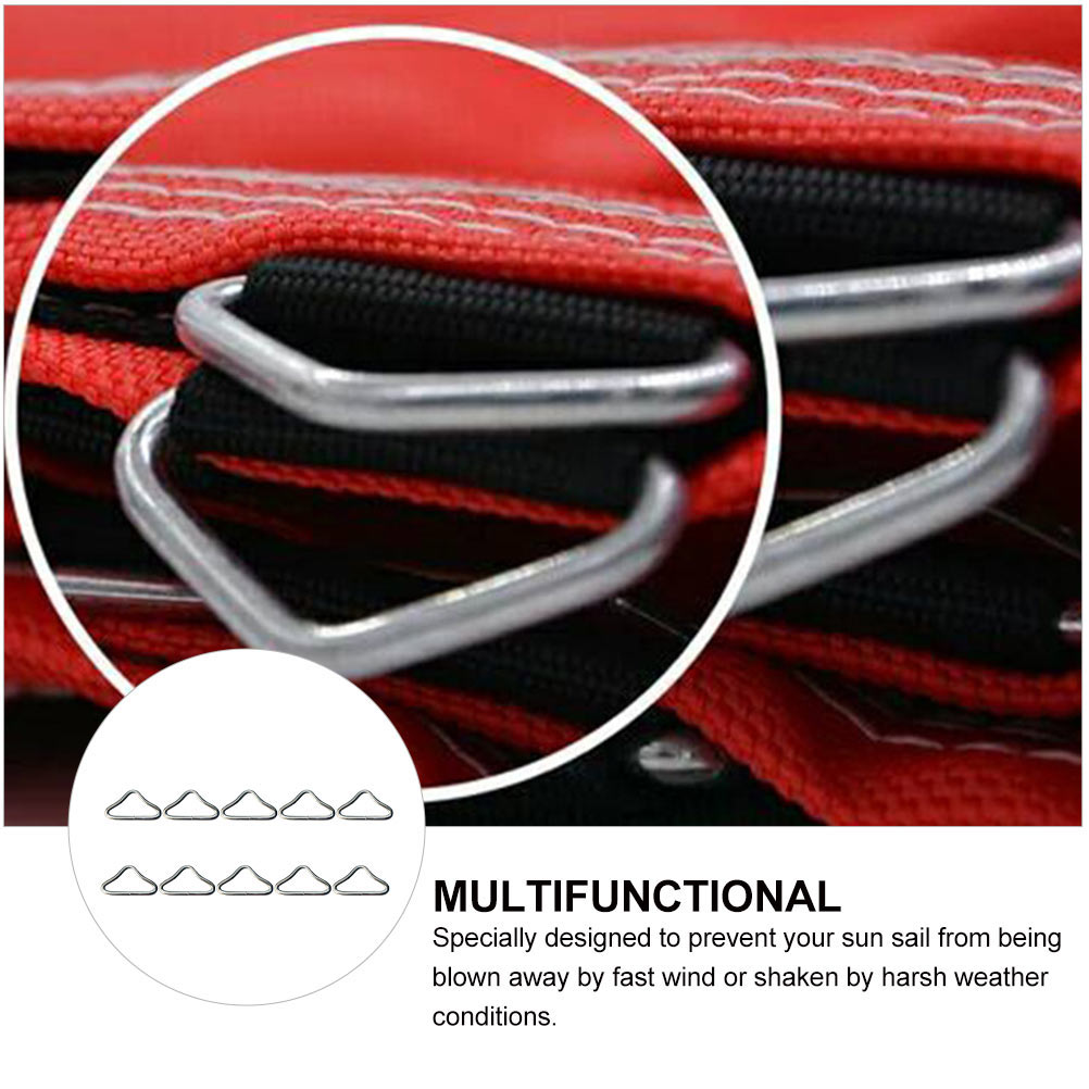 20pcs Trampoline Bungee Bed Mesh Cloth Buckle Triangle Ring Parts Q280