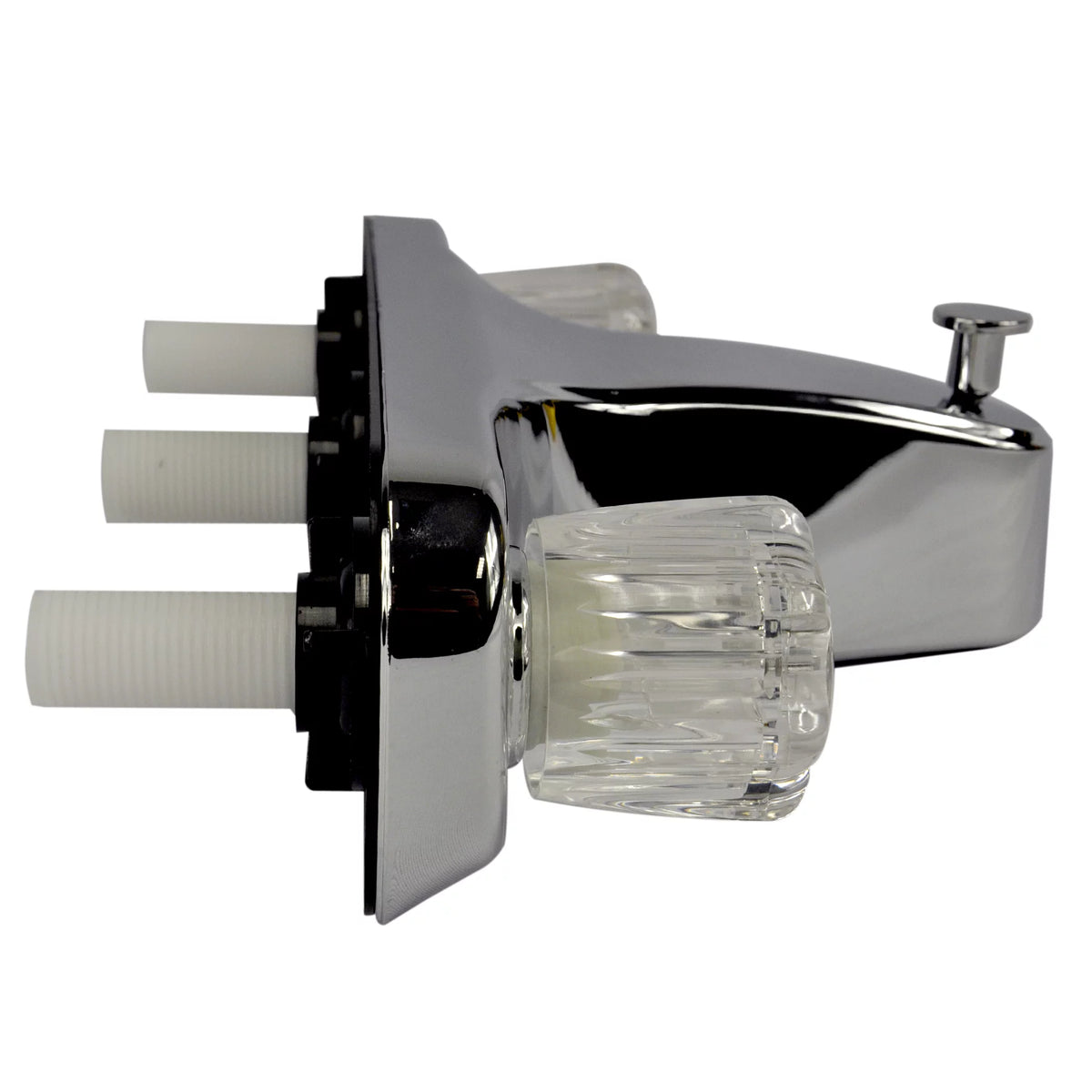 8 inch Chrome 2-Handle Tub Shower Faucet with Clear Acrylic Handles B609591