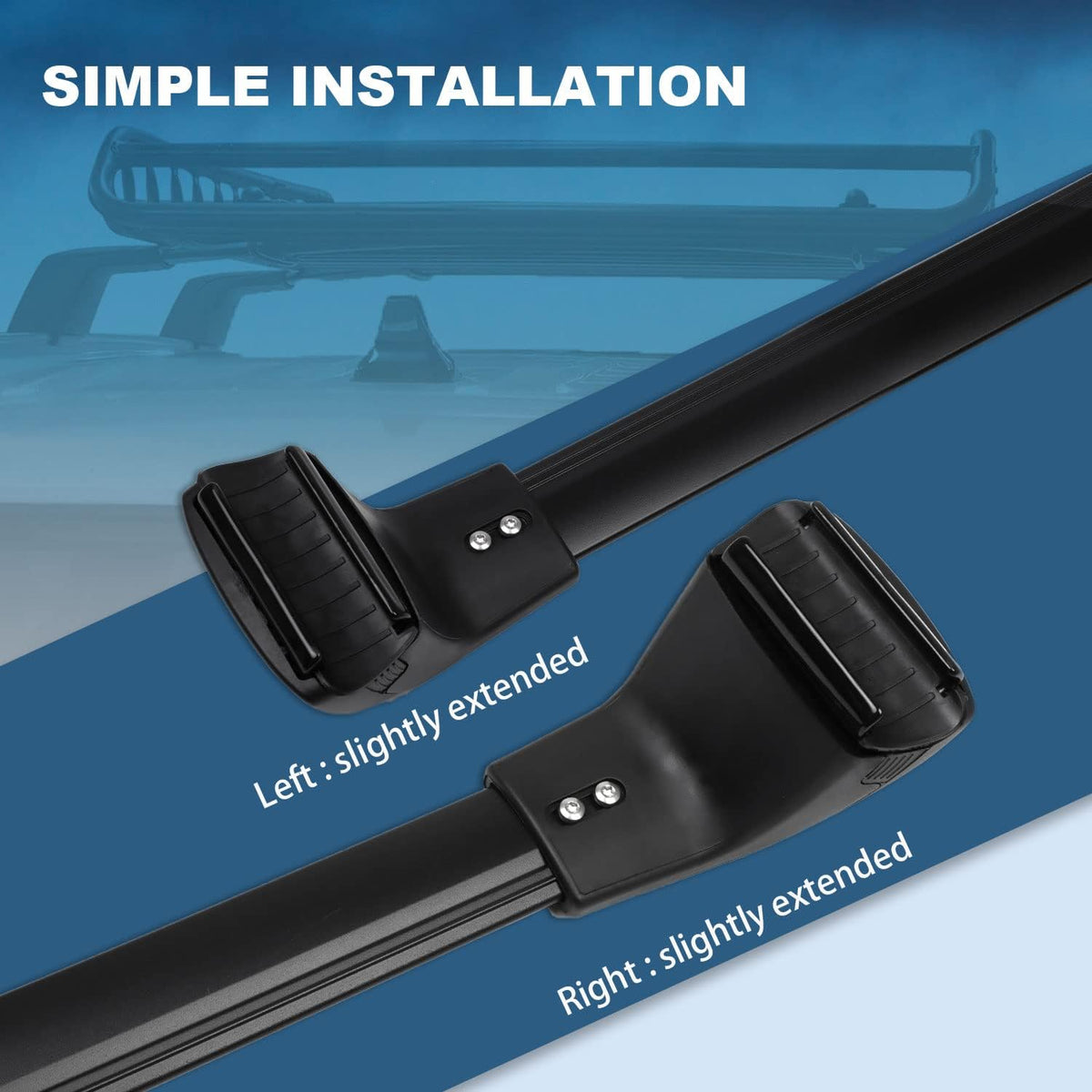Black Roof Rack Cross Bars for Kia Telluride 2019-2022 A8080