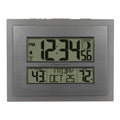 Silver Atomic Wall Clock with Moon Phase W280716