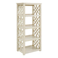 Antique White 4-Shelf Bookcase N2073