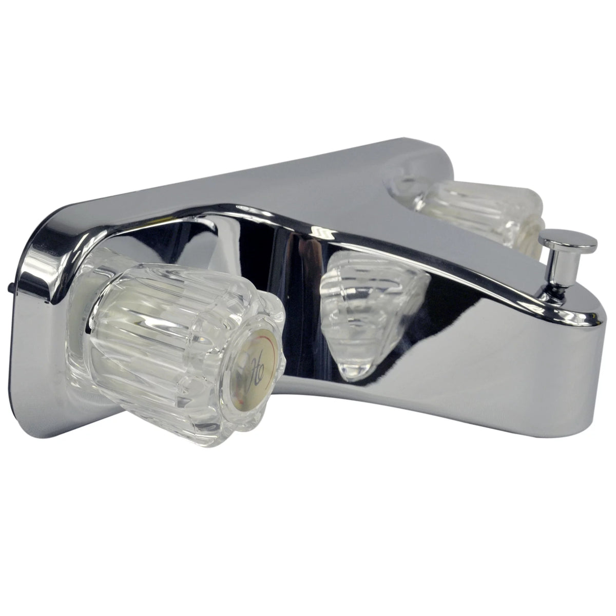 8 inch Chrome 2-Handle Tub Shower Faucet with Clear Acrylic Handles B609591
