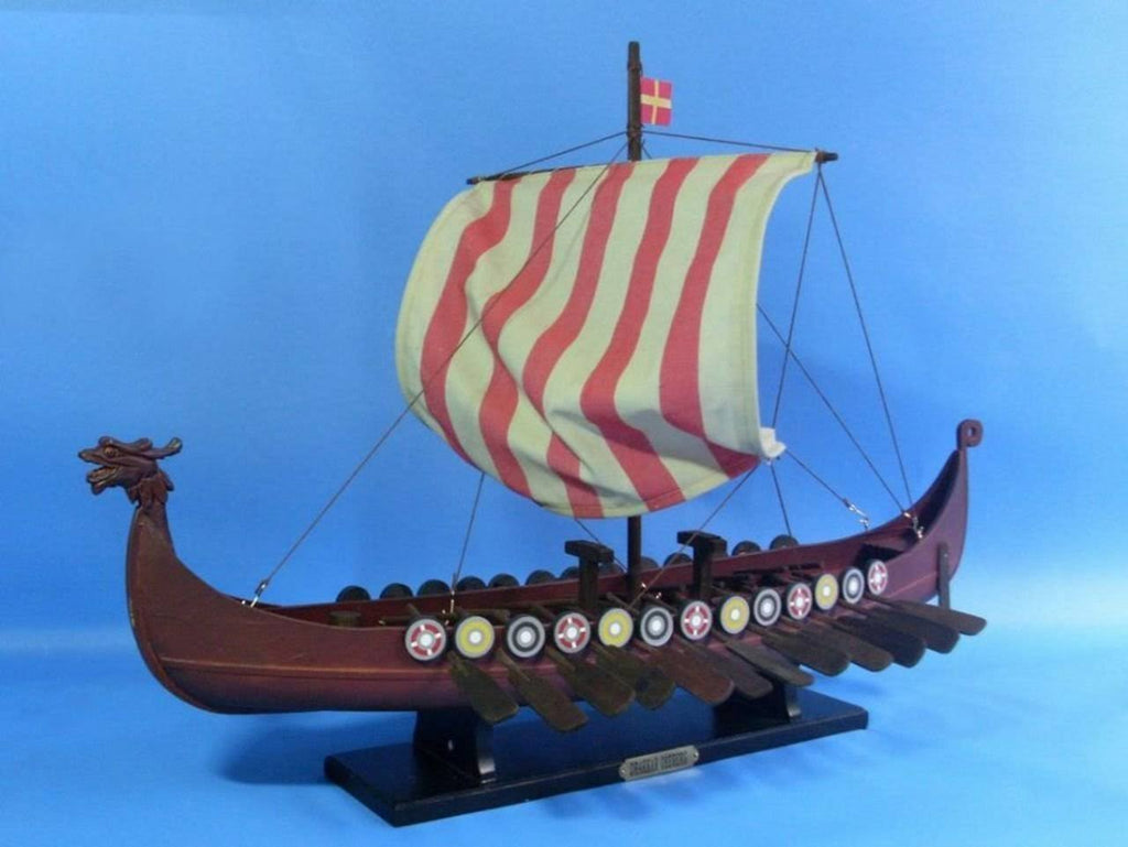 Wooden Viking Drakkar Model Boat Q9001