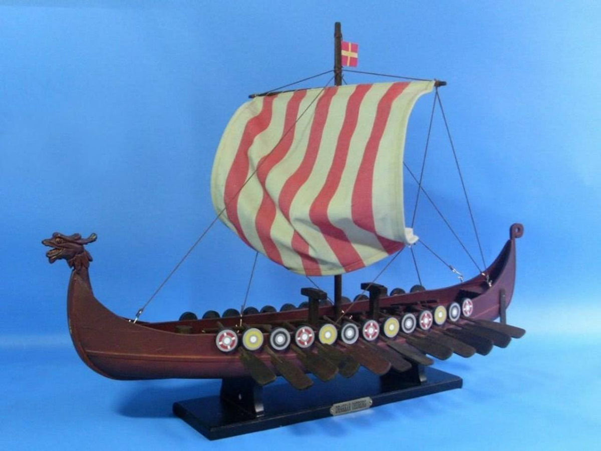 Wooden Viking Drakkar Model Boat Q9001
