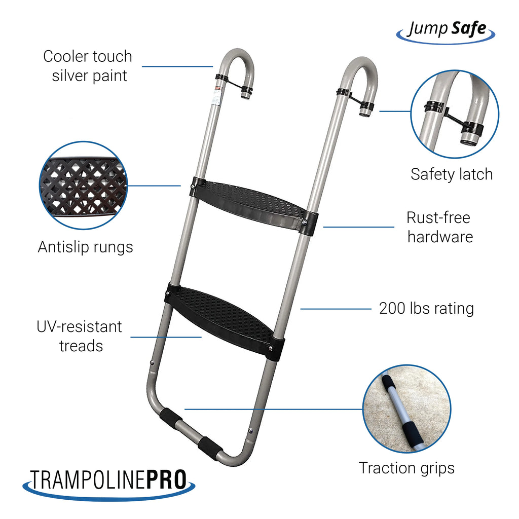 Trampoline Ladder with Safety-Latch J136938