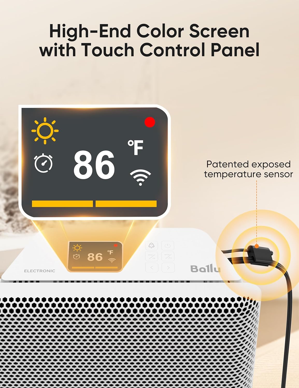 1500W Panel Electric Heater with Digital Thermostat A72191