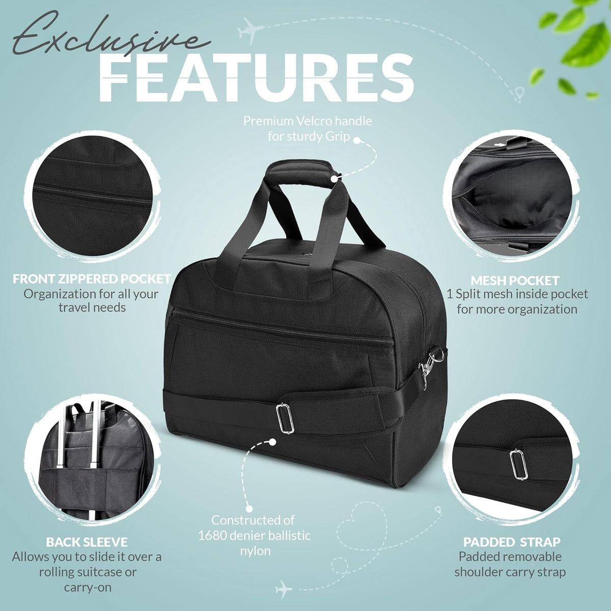 Nylon Underseat Carry-On Duffel Bag S49212