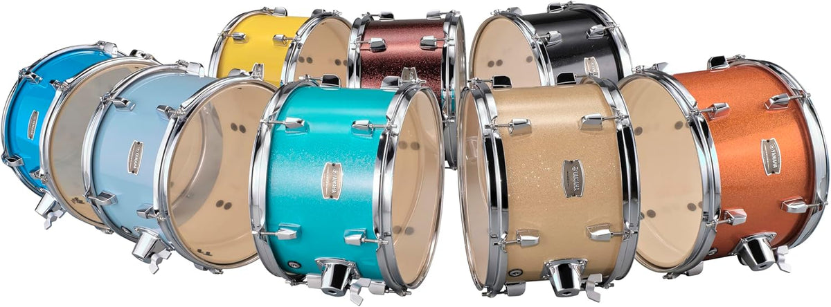 5-Piece Drum Set with 22" Bass Drum, Floor Tom, 2 Toms, Wood Snare Drum, Turquoise Glitter X986156
