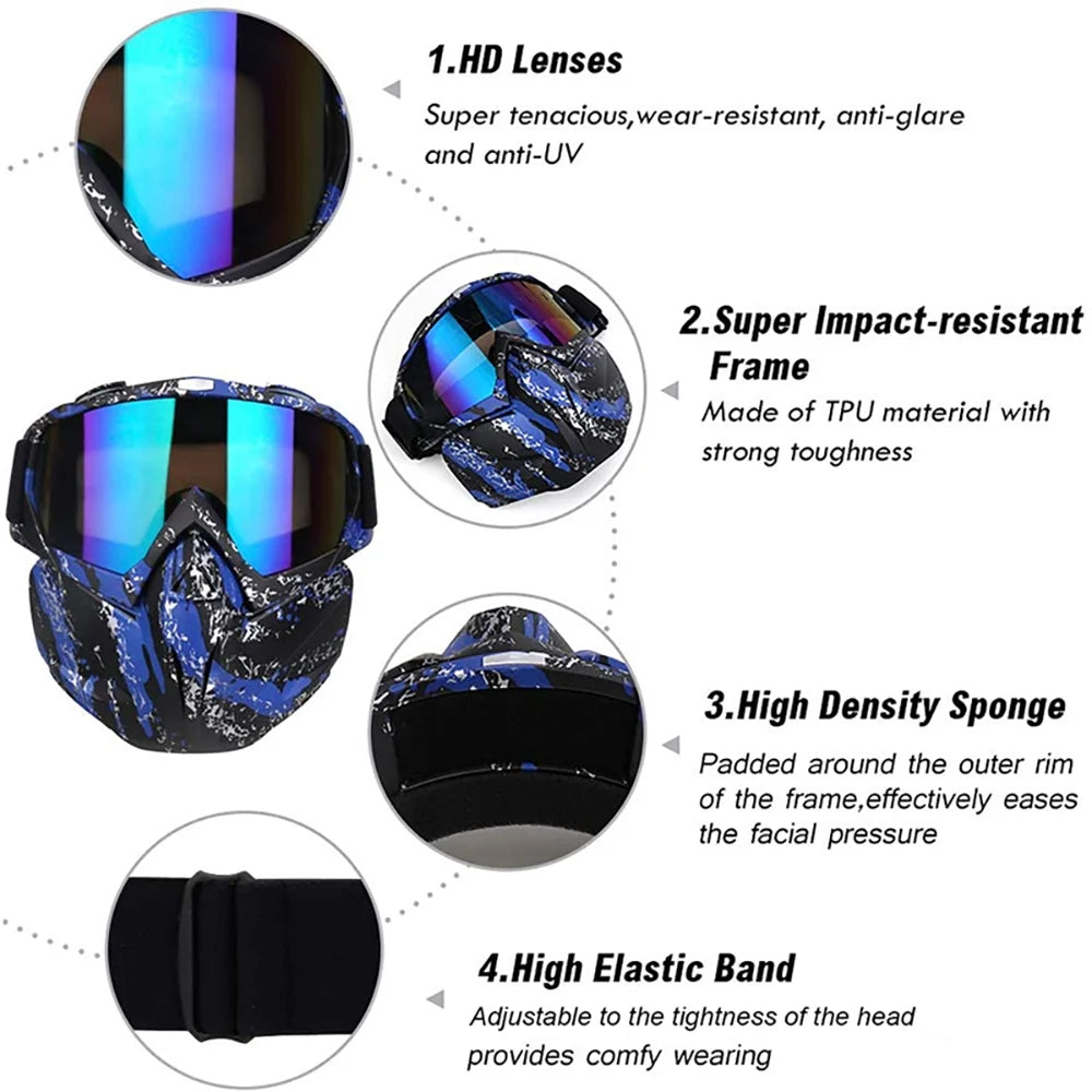 Winter Snow Sport Goggles Ski Snowboard Snowmobile Face Cover Eyewear J50895