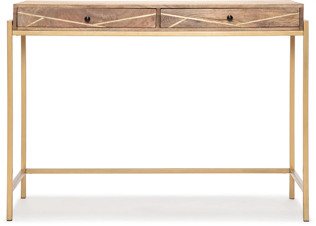 Solid Wood Console Table with 2 Drawers W667403