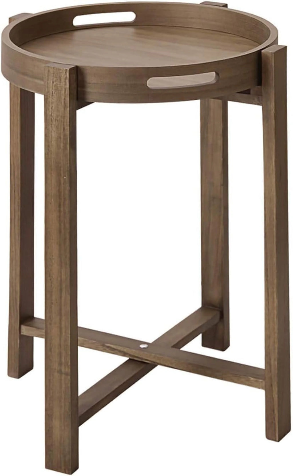 Round Wooden Side Tray Table 22" Tall P820831