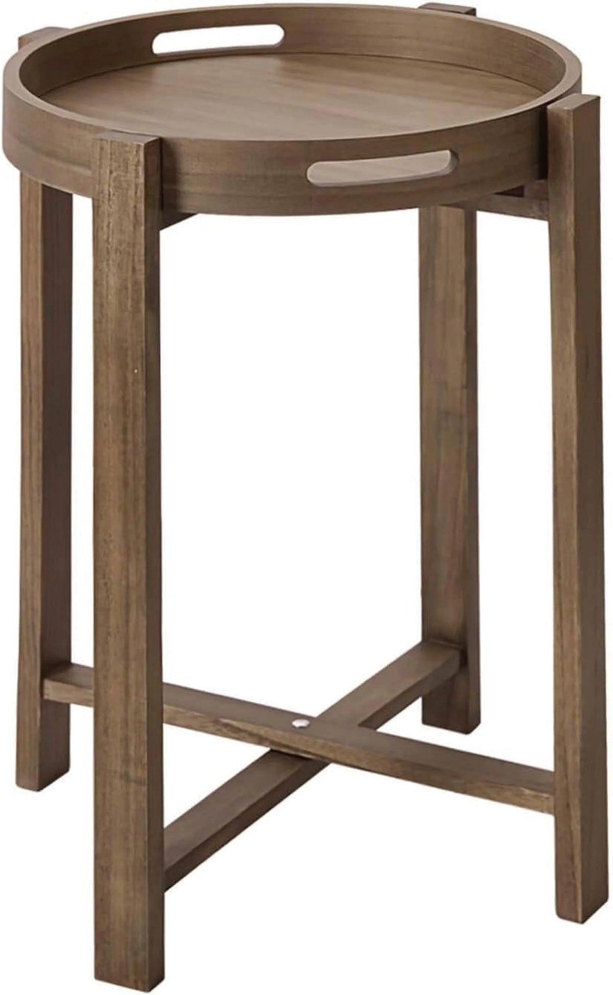 Round Wooden Side Tray Table 22" Tall P820831