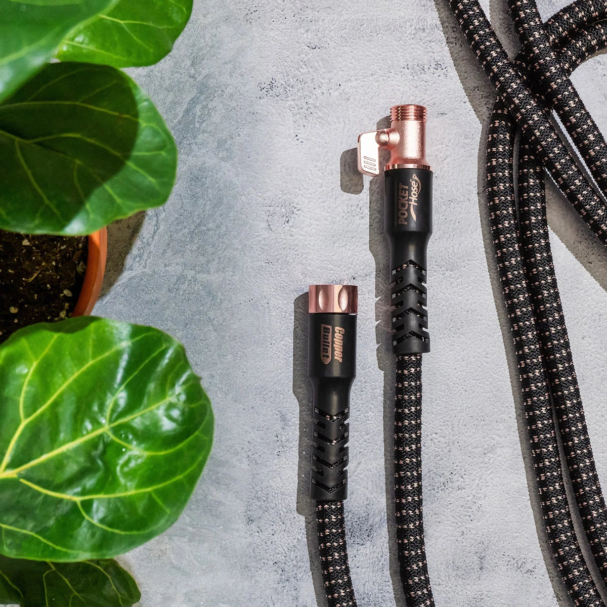 Copper Bullet Expandable Hose with Thumb Spray Nozzle 75 ft I6521