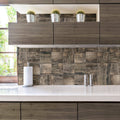 Textured Wood Timber Brown Floor and Wall Tile C681381