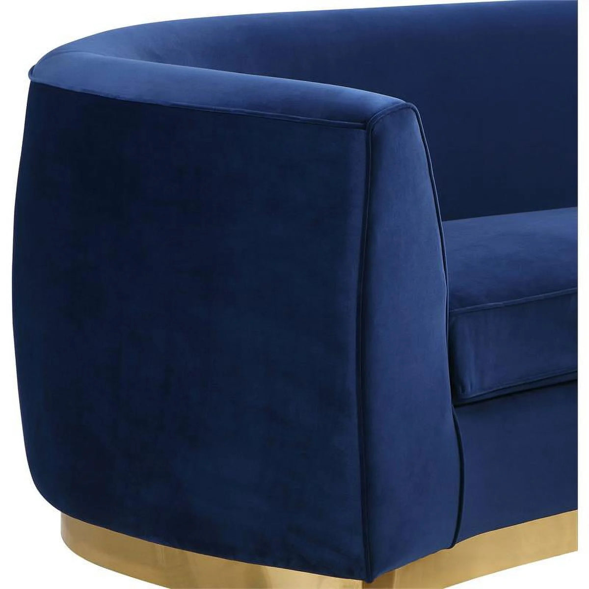 Navy and Gold Velvet Accent Chair and Chaise 2-Piece Set F412425