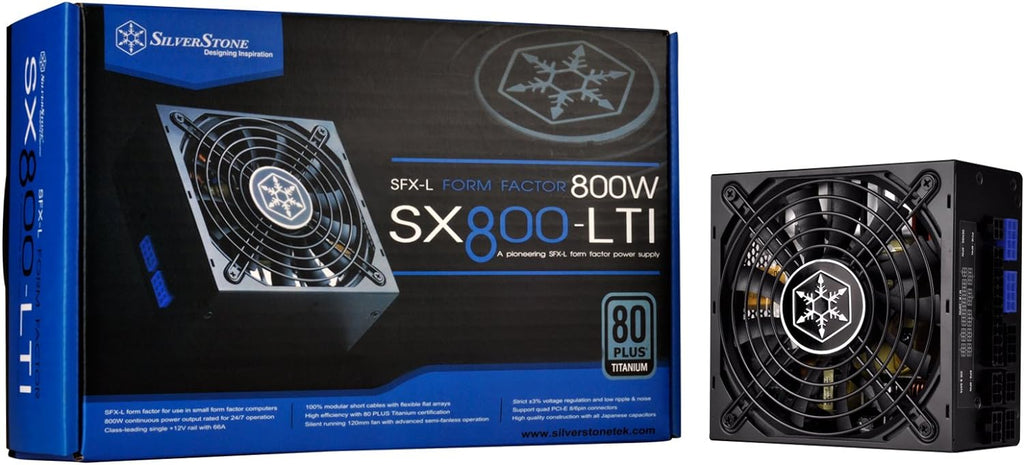 800W SFX-L 80 Plus Titanium Modular Power Supply with Japanese Capacitors A489