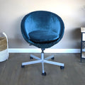 Navy Blue Velvet Chair Slip Cover F315