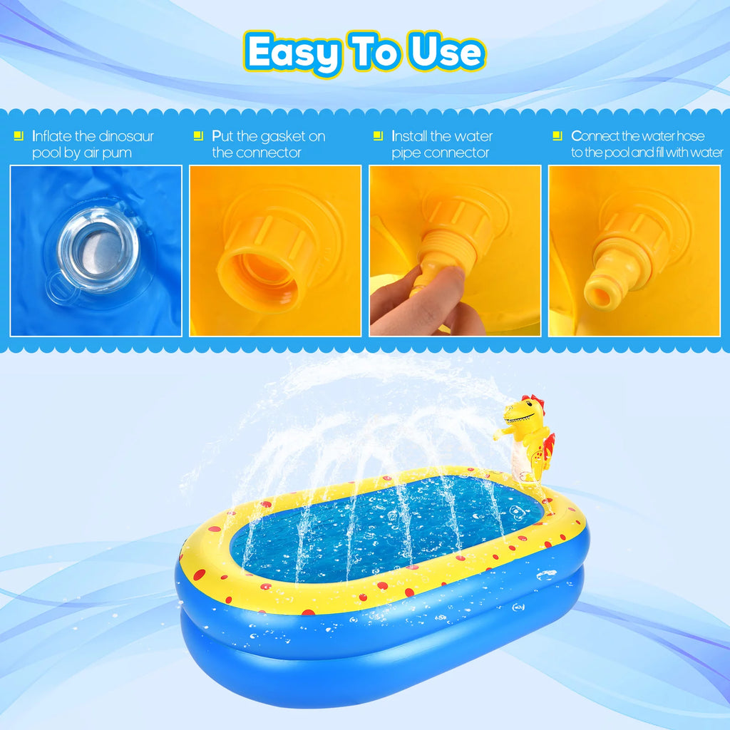 Inflatable Sprinkler Pool 67 * 40in D4214