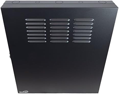 2U Vertical Wall Mount Enclosure Cabinet Black L695847