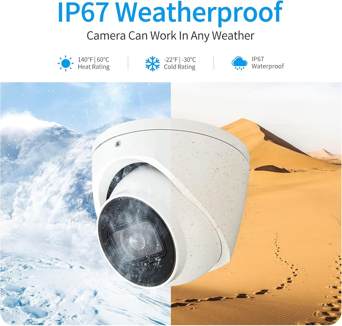 4MP PoE IP Dome Camera with 98ft IR Night Vision C9148