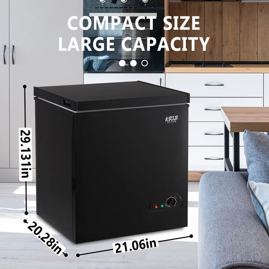 5.0 Cu.ft Black Chest Freezer with Removable Basket R339762