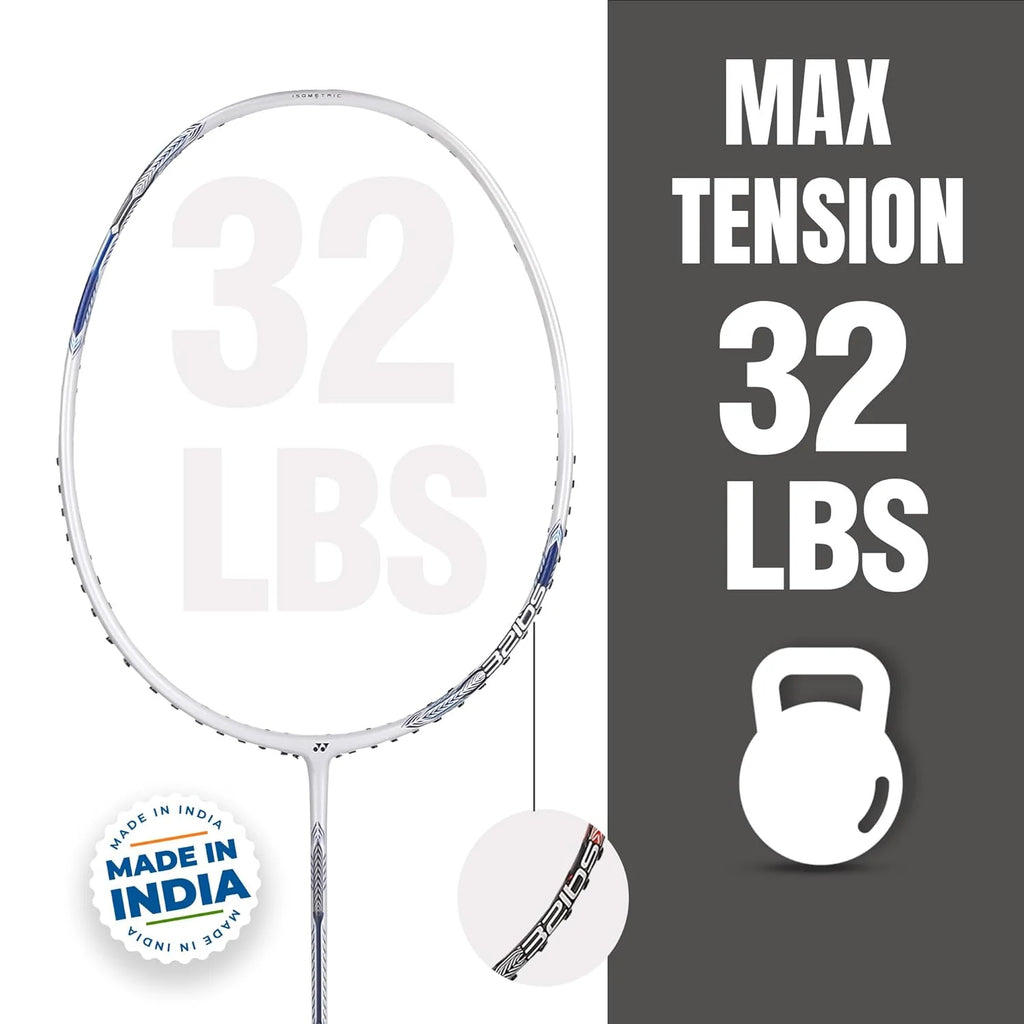 Pearl White Badminton Racquet 4U X785