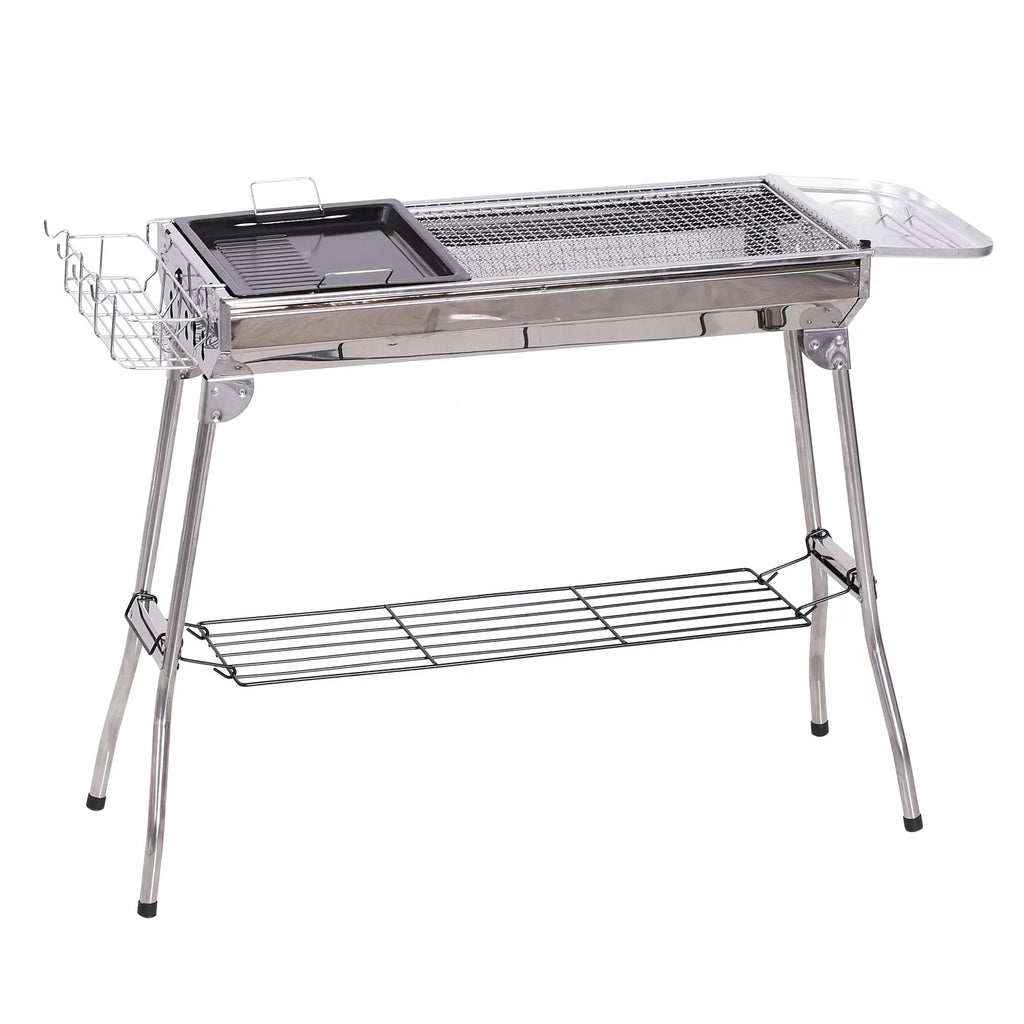 Portable Folding Charcoal BBQ Grill Stainless Steel B8764