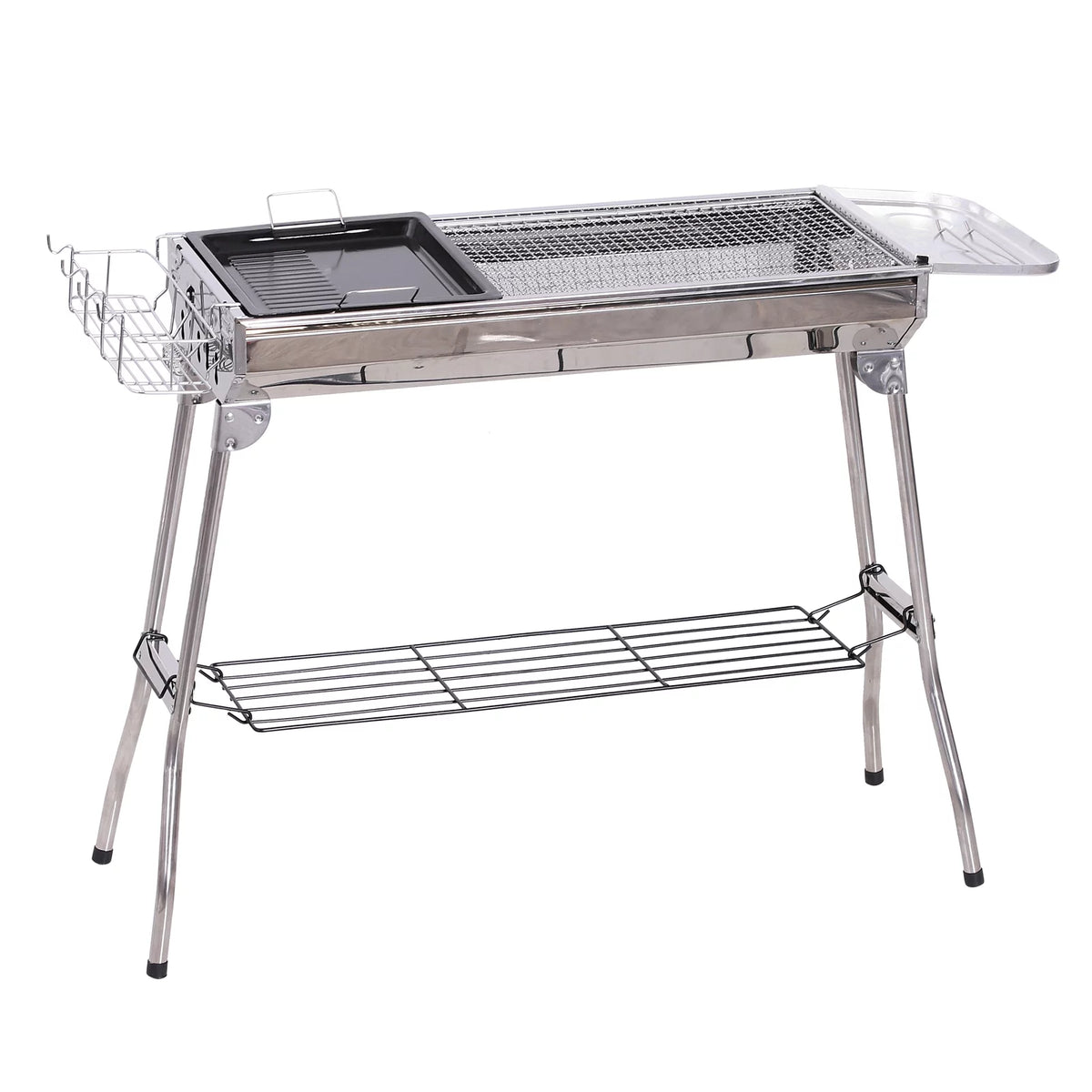 Portable Folding Charcoal BBQ Grill Stainless Steel B8764