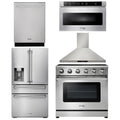 36 Electric Range, Range Hood, Microwave, Refrigerator with Water and Ice Dispenser, Dishwasher U75148