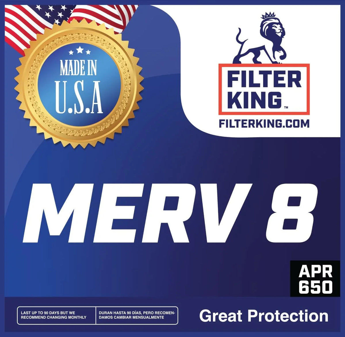 16.5x66x1 MERV 8 Pleated HVAC Air Filter 4-Pack B735