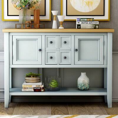 Solid Wood Console Table Lime White Brown B336