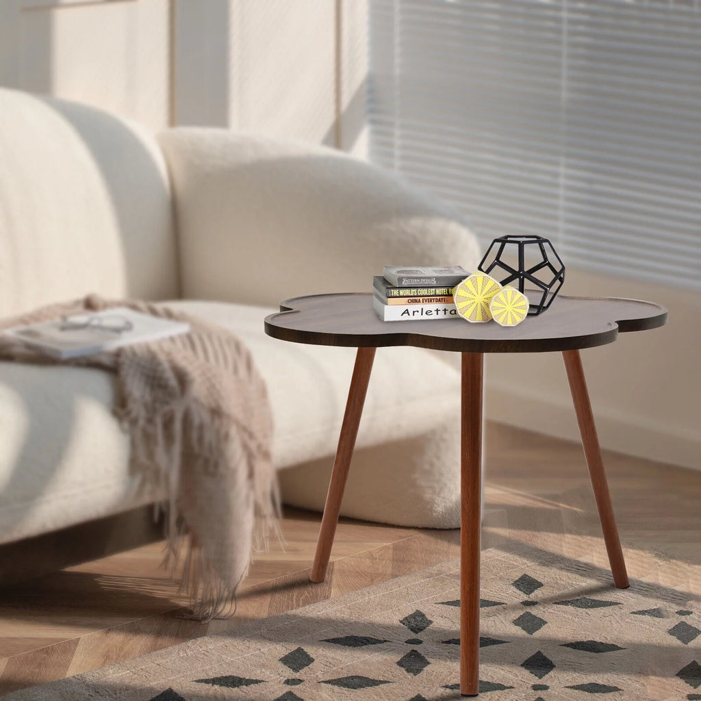 Log Color Coffee Table with Wood Legs M83471