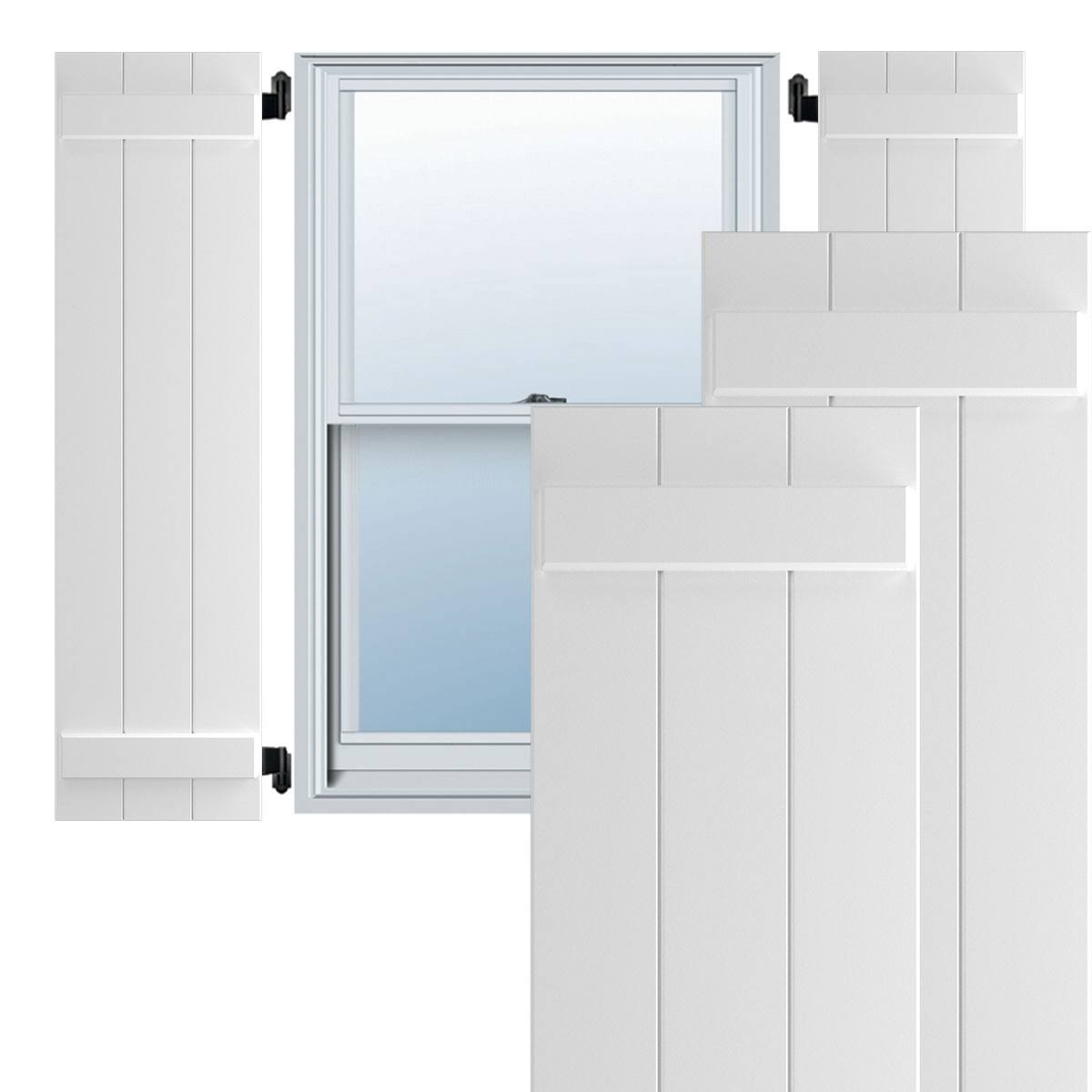Composite Board-n-Batten Shutters (Per Pair) D976