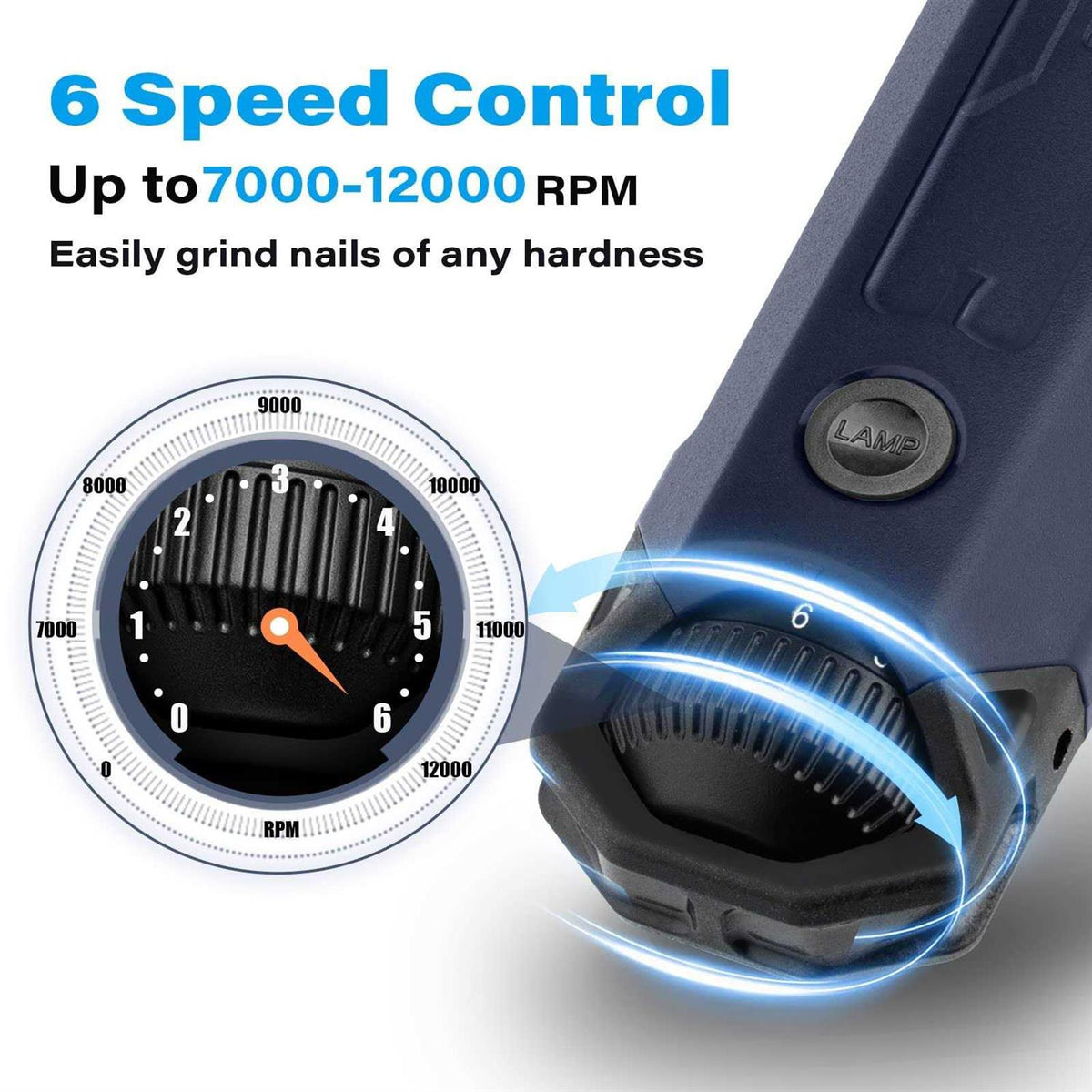 6-Speed Rechargeable Electric Dog Nail Grinder D448