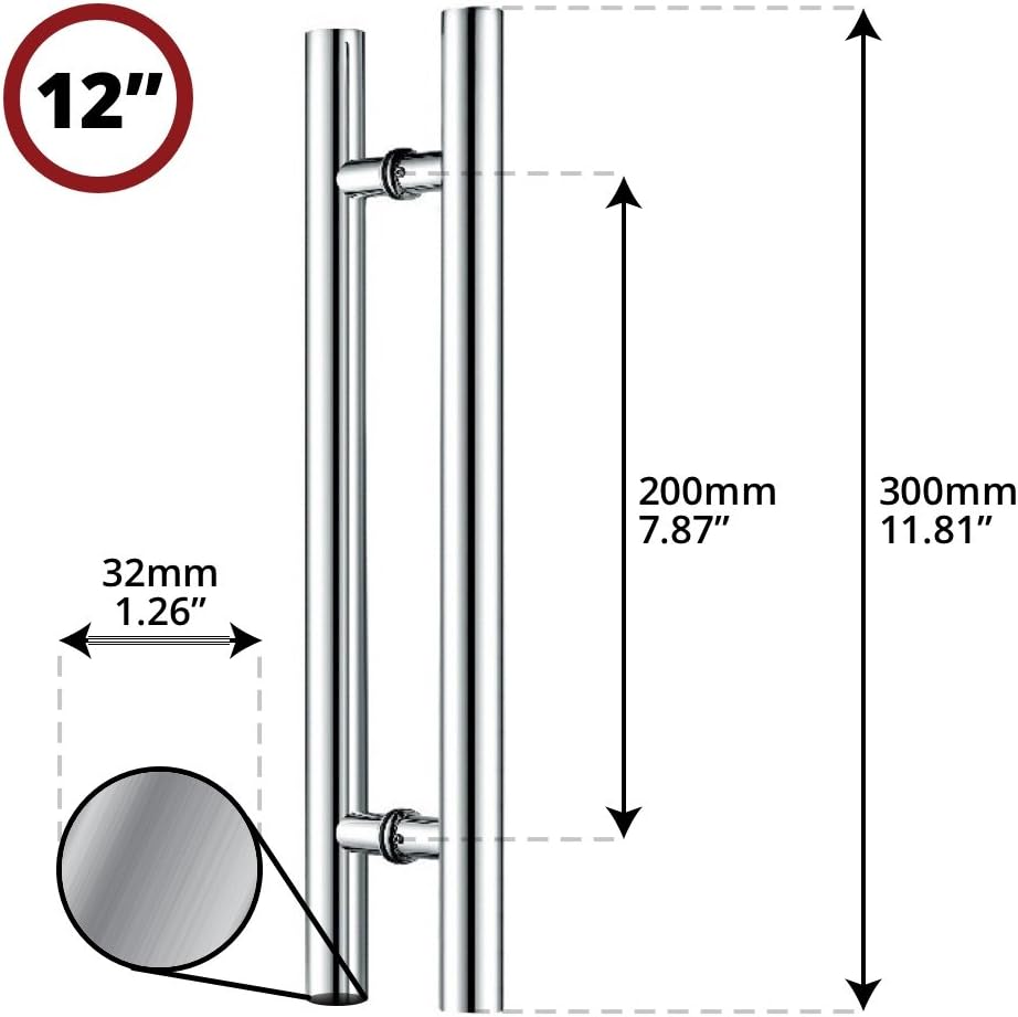 48 inch Brushed Stainless Steel Pull Push Door Handles N647728