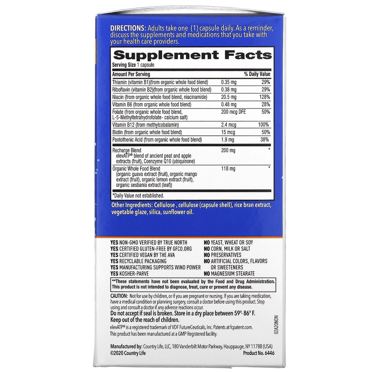 30 Vegan Capsules B-Vitamin C801