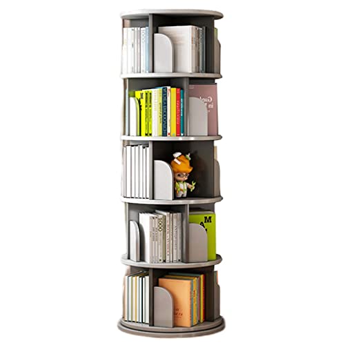 5-Shelf 360 Degree Rotating Bookcase Grey 50 * 157cm C93460