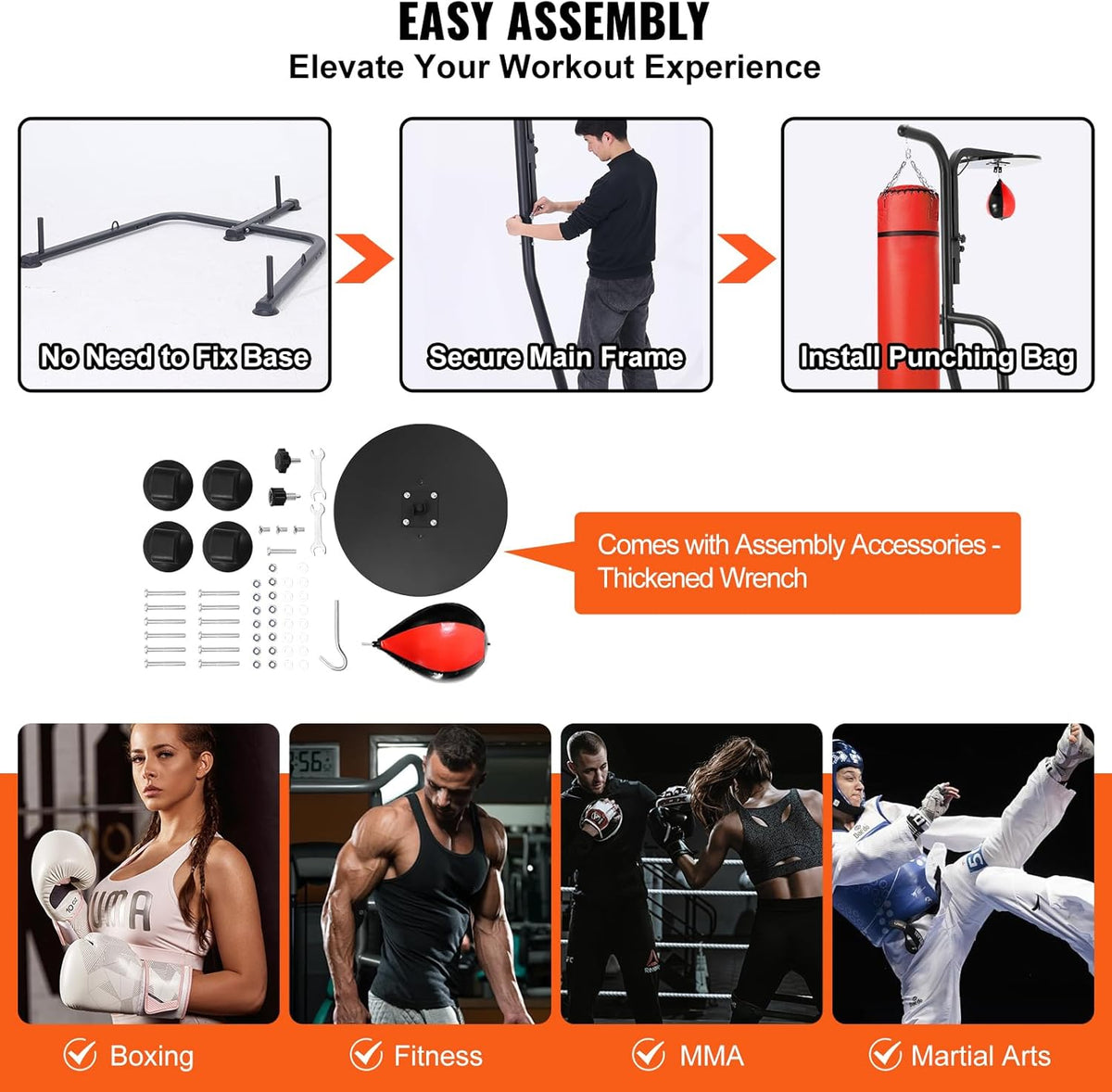 Steel Heavy Duty Freestanding Punching Bag Stand U29146