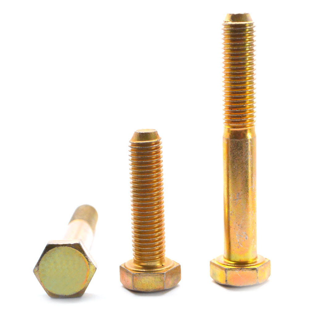 0.88 in. -9 x 3 in. Coarse Threaded Grade 8 Hex Cap Screw, Alloy Steel Zinc Plated, 10 Piece F234