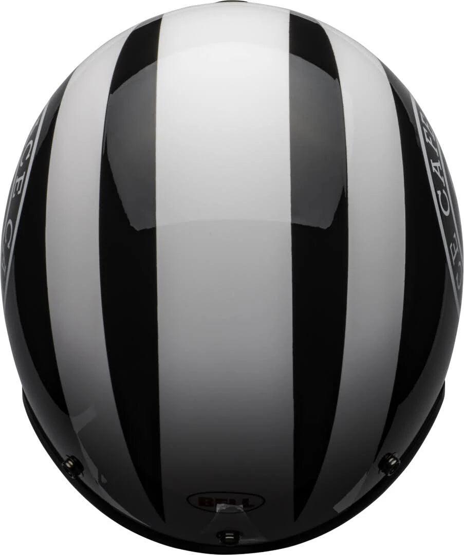 Gloss Black-White Motorcycle Helmet O895928