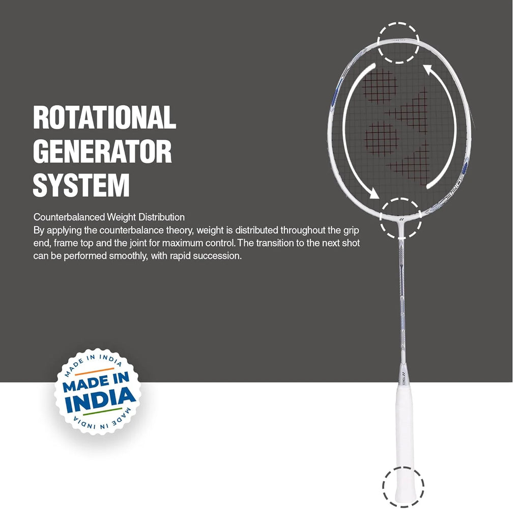 Pearl White Badminton Racquet 4U X785