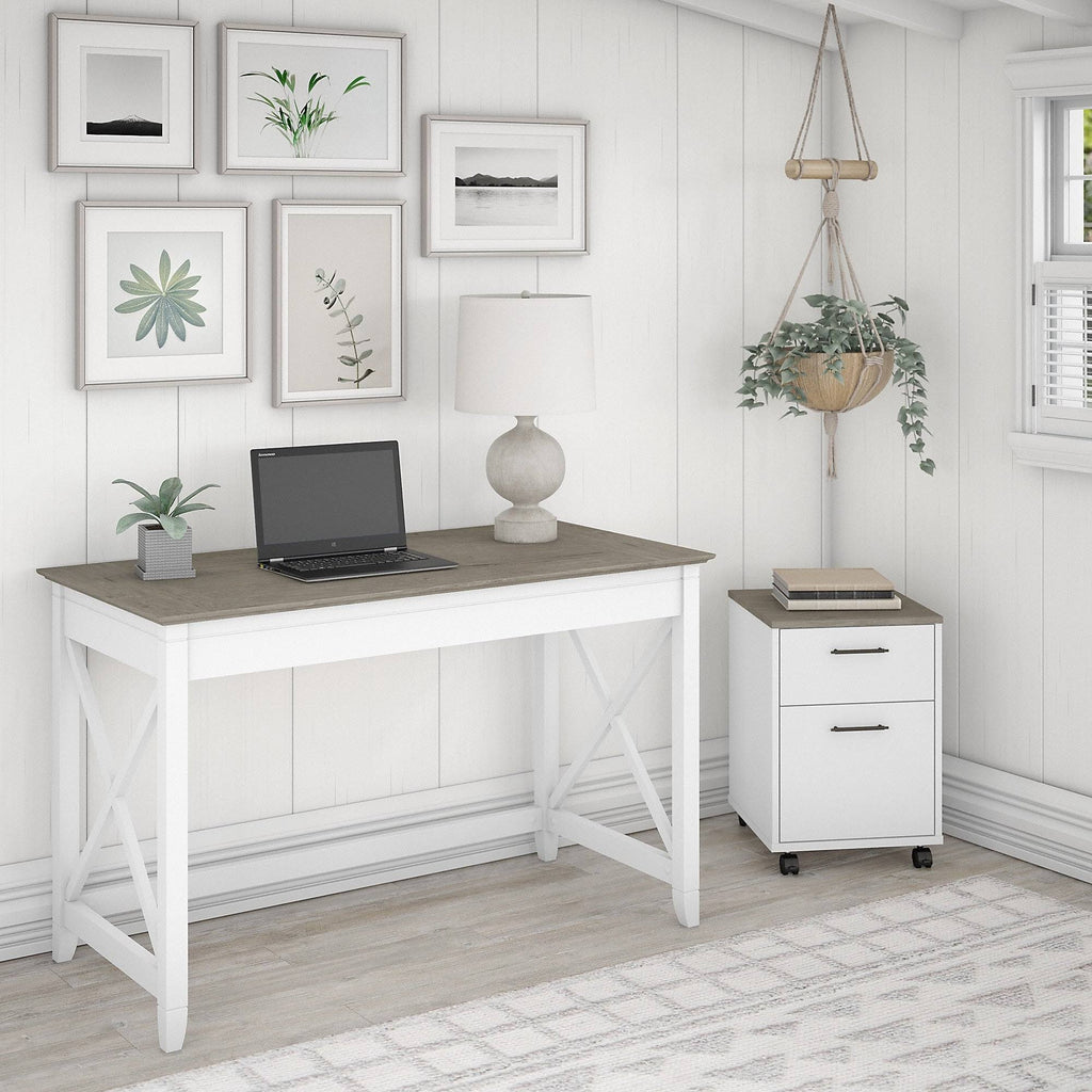48W Writing Desk with 2 Drawer Mobile File Cabinet P816832