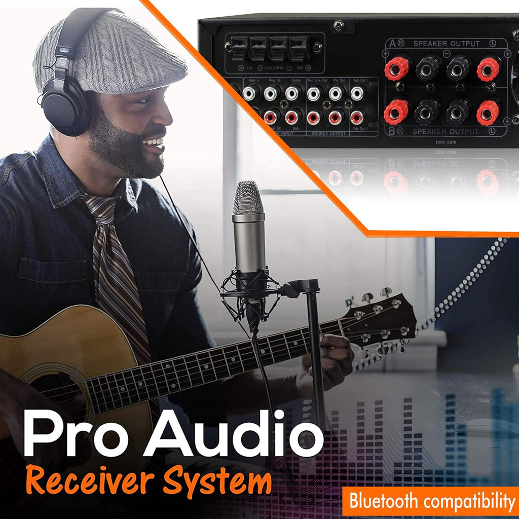 1500 Watt Bluetooth Hybrid Amplifier with USB and SD Inputs, Pack of 2 S259188