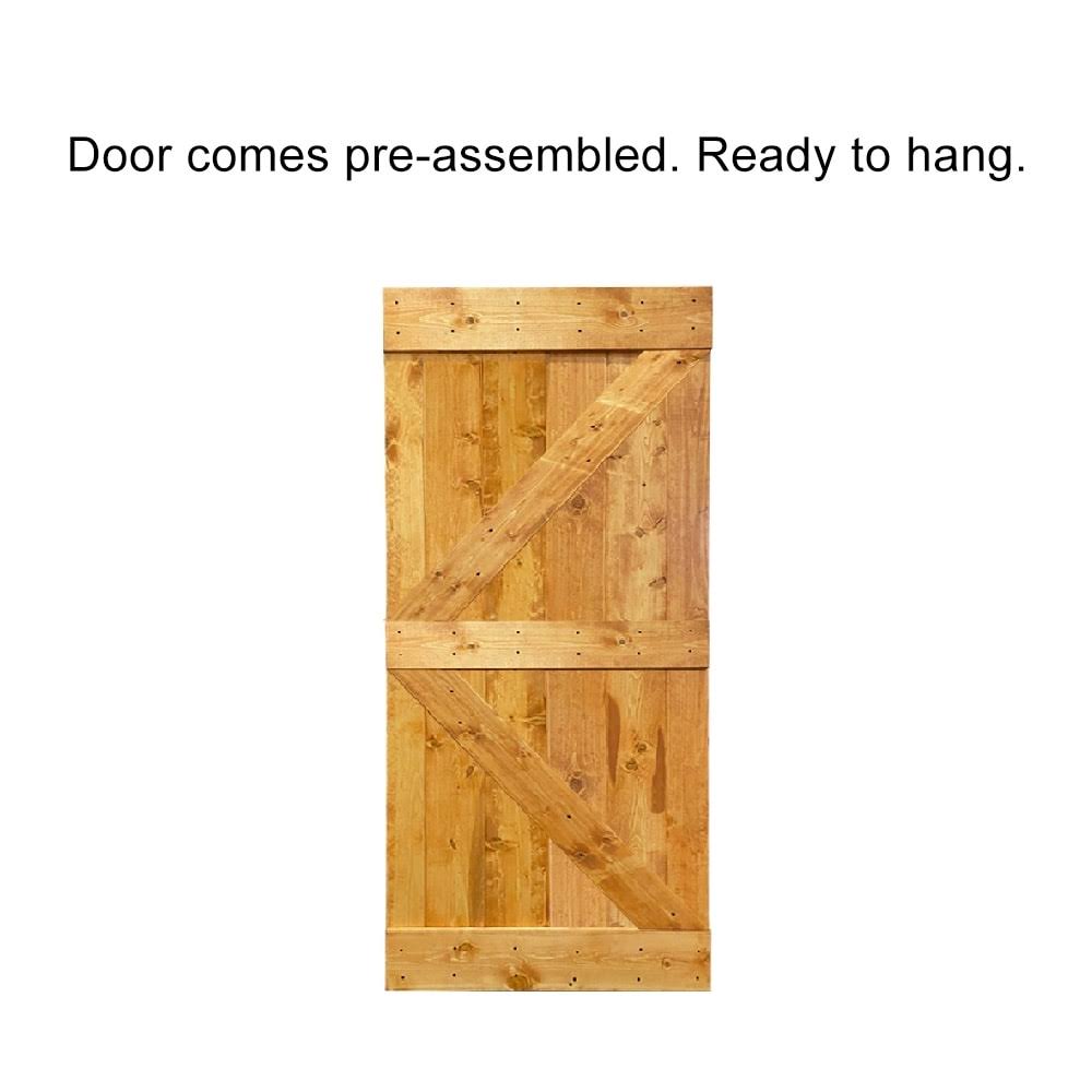 Pre Assembled Solid Pine Wood Interior Sliding Barn Door Slab H64423