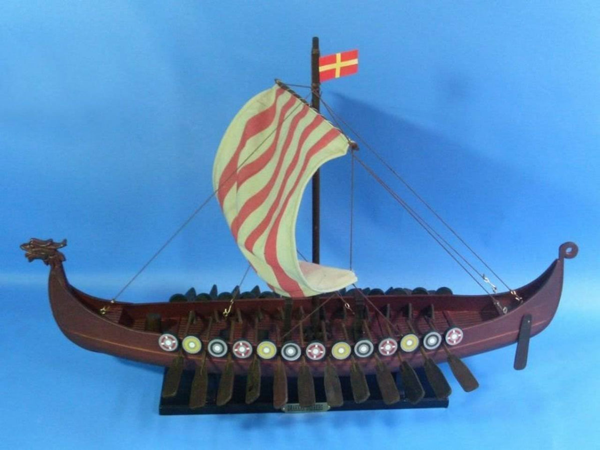 Wooden Viking Drakkar Model Boat Q9001
