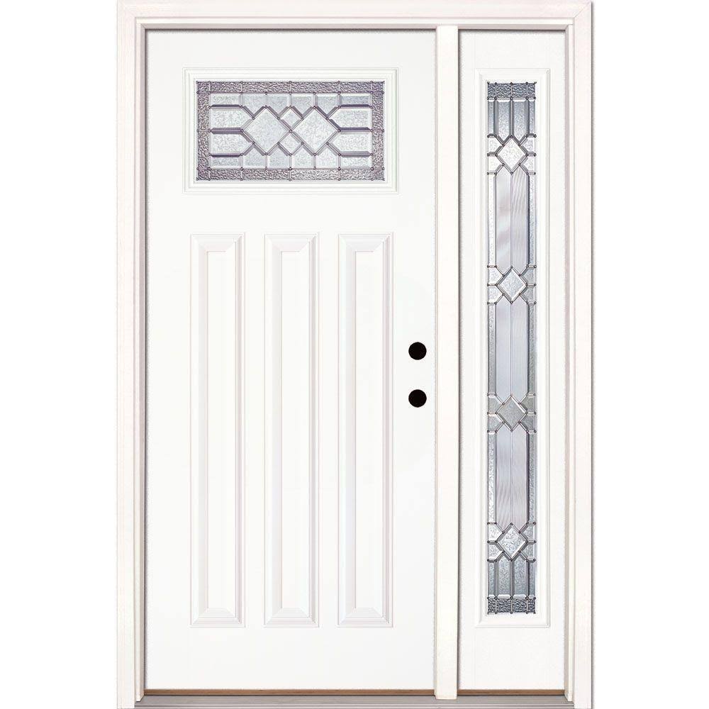 Unfinished Smooth Fiberglass Prehung Front Door Z4961